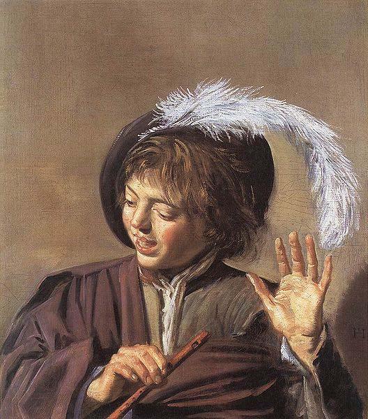 Frans Hals Singing Boy with a Flute WGA oil painting picture